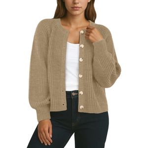 Zachte Dames Cardigan met Lange Mouwen – Oversized Gebreide Vest voor Herfst, Winter en Lente