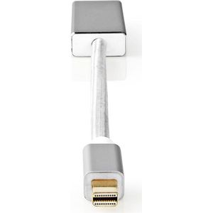 Nedis Mini DisplayPort-Kabel - DisplayPort 1.2 - Mini-DisplayPort Male - DisplayPort Female - 21.6 Gbps - Verguld - 0.20 m - Rond - Gevlochten - Zilver - Cover Window Box