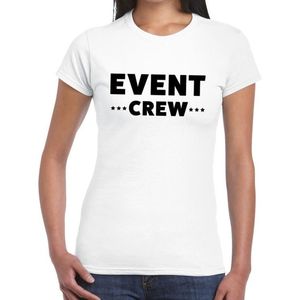 Event crew tekst t-shirt wit dames - evenementen crew / personeel shirt XL