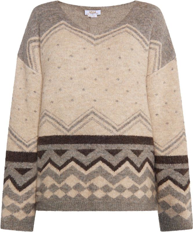 usha - FESTIVAL - Pullover - V-Ausschnitt - Stijlvol Strickmuster
