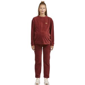 Zwangerschapsbroek - Bordeaux - Corduroy - Ultra Comfortabel - 75 cm Binnenbeenlengte