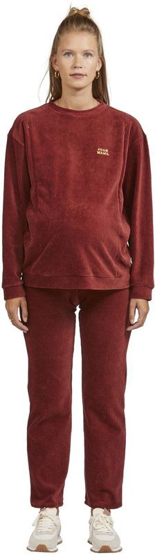 Zwangerschapsbroek - Bordeaux - Corduroy - Ultra Comfortabel - 75 cm Binnenbeenlengte