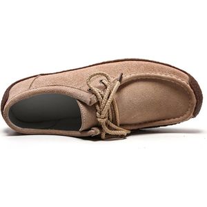 Provento - Dames Loafers Mocassin met Veters - Slip On Flats in Mode - Casual Schoenen van Faux Suede