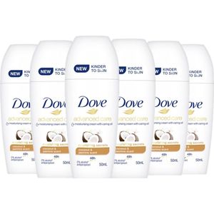 Dove Deo Roller - Advanced Coconut & Jamine - Voordeelverpakking 6 x 50 ml