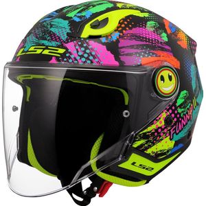 LS2 - OF622 Funny II - Jethelm - Zwart - Polycarbonaat