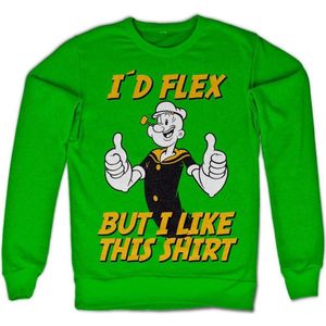 Popeye I'd Flex Sweatshirt Green-S