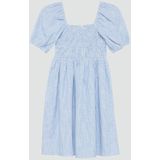 s.Oliver - Korte Jurk - Katoen - Met Gesmokte Details - Voor Tieners