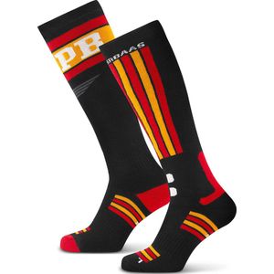 Poederbaas Skisokken Swedish Black & Red - 2 paar