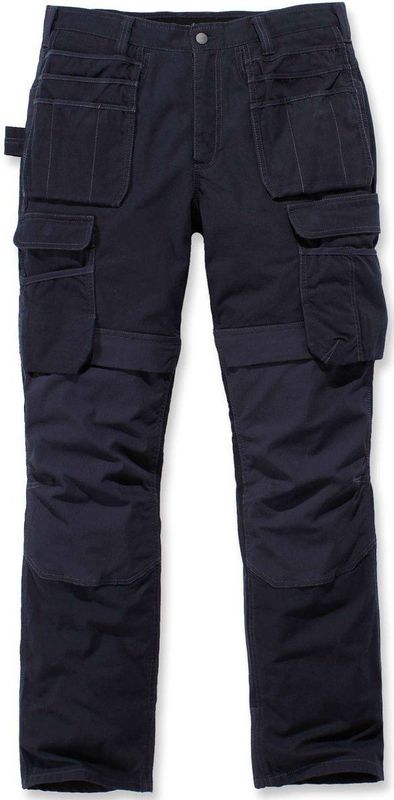 Pantalon de travail Carhartt Steel Rugged Flex Relaxed Fit à double devant et poches multiples, homme, bleu, W28/L28