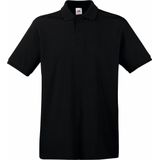 Zwart poloshirt premium van katoen voor heren - katoen - 180 grams - polo t-shirts 2XL (EU 56)