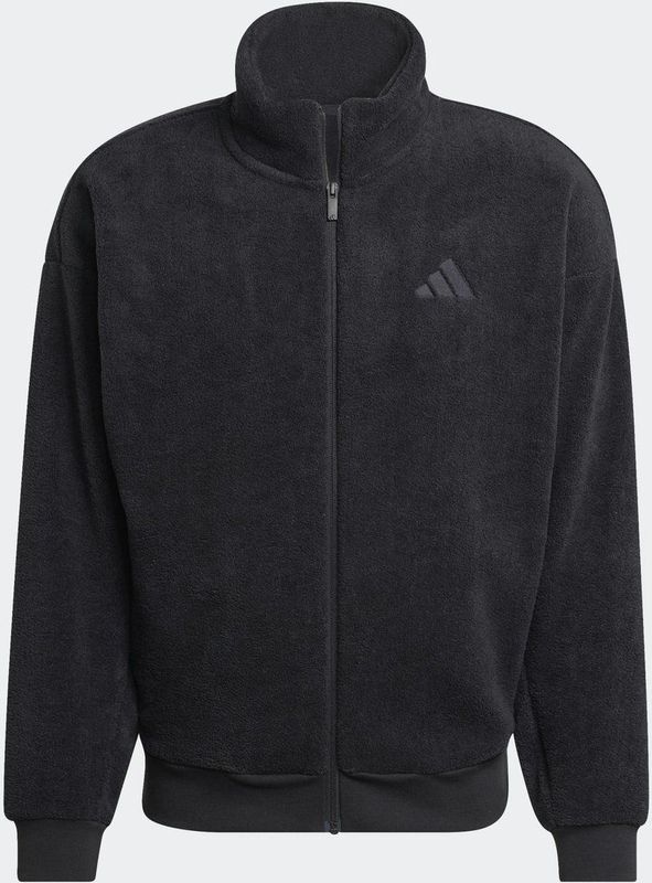 ADIDAS - Future Icons Small Logo Low Pile - Fleecevest - Zwart