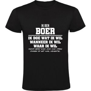 Boer Heren t-shirt | verjaardagkado | verjaardag kado | grappig | jarig | cadeau | Zwart
