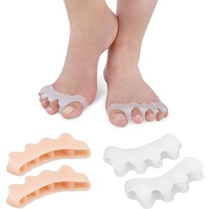 TRANKIELO - Siliconen Teenspreiders - Set van 4 - Voor Pijnverlichting bij Hallux Valgus