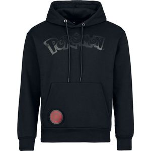 Pokémon Heat Logo - Black On Black Heren Trui met capuchon - zwart - S