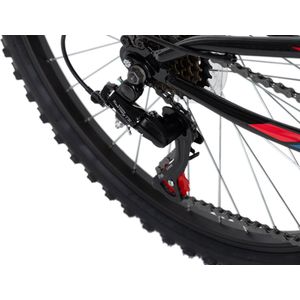Ks Cycling Fiets Kinder-Mountainbike 24'' Zodiac RH 38 cm zwart-rood - 38 cm