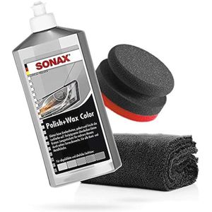 Polijstset met Wax en Polijstdoek voor Auto's - 500 ml Zilver/Grijs