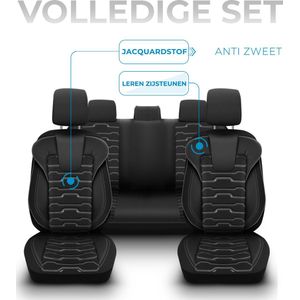 Autostoelhoes - Pandaseatcover - Sport - Zwart - Grijs