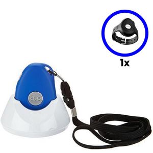 PEEKGUARD© - EVO 7S 4G Blauw - SOS Noodknop Met Docking Station - Alarmknop voor Personen & Ouderen - GPS Tracker Senioren - SOS knop - Valdetectie - Waterdicht - Incl. Simkaart - Incl. Horlogeband - Geen Abonnement Nodig