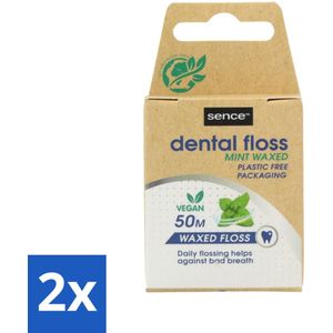 Sence - Fresh Mint - Flosdraad - Verfrissend - 50 meter - Voordeelverpakking - 2 stuks