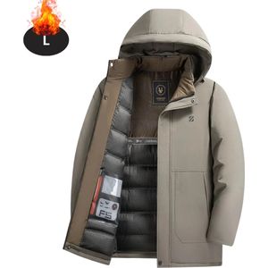 Livano Winterjas - Parka - Heren - Winter - Jas - Volwassen - Stijlvol - Khaki - S