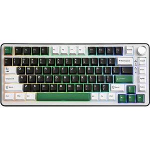 Yunzii - B75 PRO - Zwart - Mechanisch Draadloos Toetsenbord - 75% - Qwerty - RGB Lichten - Cacao Cream V2 Switches