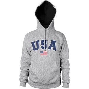 Hybris USA Varsity Hoodie Heather-Grey-S