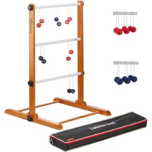 Prof. Laddergolf Spinladder set van Ubergames. SOFT ballen: Blauw/Rood Top Kwaliteit Klasse en Geweldig