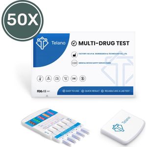 Telano Multidrugstest 10 - Urine Drugstest test op 10 soorten Drugs - 50 stuks