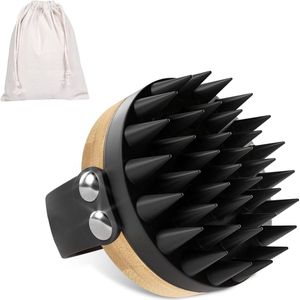 Scalp Massager - Scalp Massage Brush - Geschikt voor Peeling en Hoofdmassage - Zwart