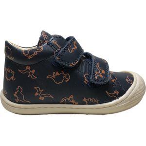 Naturino - Cocoon - Mt 19 - bumper lederen velcro sneakers - orange dino - naavy
