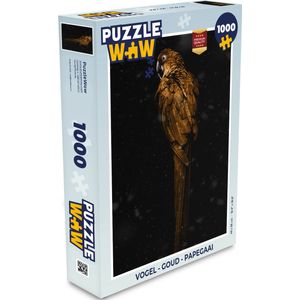 Puzzel Vogel - Goud - Papegaai - Legpuzzel - Puzzel 1000 stukjes volwassenen