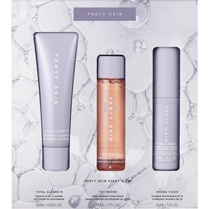 Rihanna Fenty Skin Treatment Routine - Total Cleans'r - Face cleanser - Fat Water - Face lotion and serum - Hydra Vizor - Moisturizing face cream