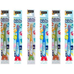 Sence Kinder Tandenborstels 3 tot 8 Jaar - Voordeelverpakking 6 Stuks - Brush Buddies