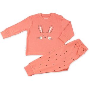 Frogs and Dogs - Bunny F&D Pyjama | Rust Pink meisjes jongens - Katoen - Maat 98