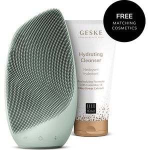 SmartAppGuided™ Sonic Thermo Gezichtsborstel | 6 in 1 | Farbe: Groen + Gratis cosmetica