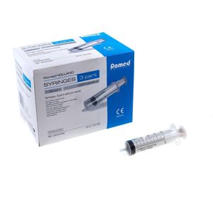 Romed 3-delige injectiespuiten 50ml luer slip 25 stuks Romed - Steriel verpakt