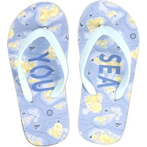 Esschert Design Teenslippers Zee Junior Rubber Blauw Mt 27/28