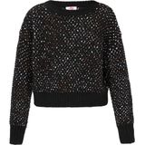 MYMO - Trui - Zwart - Geribbeld Gebreid - Lange Mouw