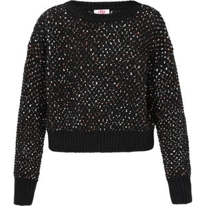 MYMO - Trui - Zwart - Geribbeld Gebreid - Lange Mouw