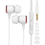 Nuvance Oortjes met Draad - 3.5mm Jack Aansluiting - Oordopjes met Draad - In-Ear Oortjes met Draad en Microfoon - Wit