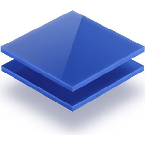Plexiglas plaat 3 mm dik - 130 x 90 cm - Opaalblauw