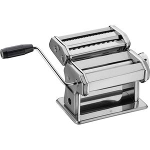 Gourmet pastamachine handmatig roestvrij staal 195 x 125 x 125 cm 9 deegniveaus ideaal voor deegplaten smalle en brede pasta pasta roller