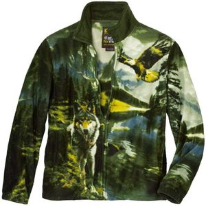 ATLAS FOR MEN - Fleecevest - Ultracomfortabel en Warm - Fleece met Ritssluiting en Print - Opstaande Kraag - Ideaal voor Winter, Reizen en Wandelen - Verkrijgbaar in Grote Maten van M tot 5XL - L