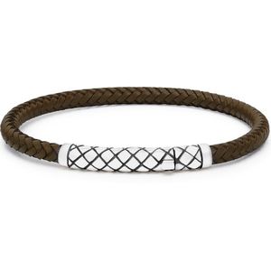 SILK Jewellery - Zilveren Armband - Crossline - 437BRN.22 - Maat 22,0