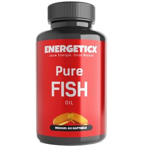EnergeticX Omega 3 Visolie - 1000 mg - 60 Softgels - 500 mg EPA & 250 mg DHA - Ondersteunt Hart, Hersenen & Ogen