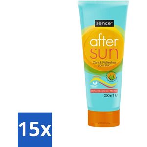15 x Sence - After Sun - Lotion - Kalmerend - 200 ml - Kalmerende Lotion - Vegan After Sun - Zomerse Teint - Huidverzorging