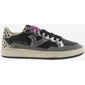 Victoria - Dames Sneakers - Zwart - Leer - Suéde