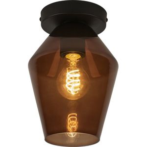 Lumidora Plafondlamp 31379 - E27 - Zwart - Bruin - Metaal - ⌀ 16 cm