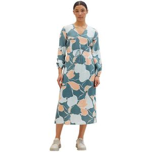 TOM TAILOR - 1040369 - Damesjurk - Abstracte Bloemenprint - Polyester-Viscose Mix