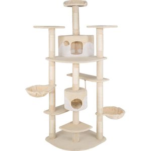 tectake® - Krabpaal Fippi beige / wit - 402186 - kattenkrabpaal - kattenpaal